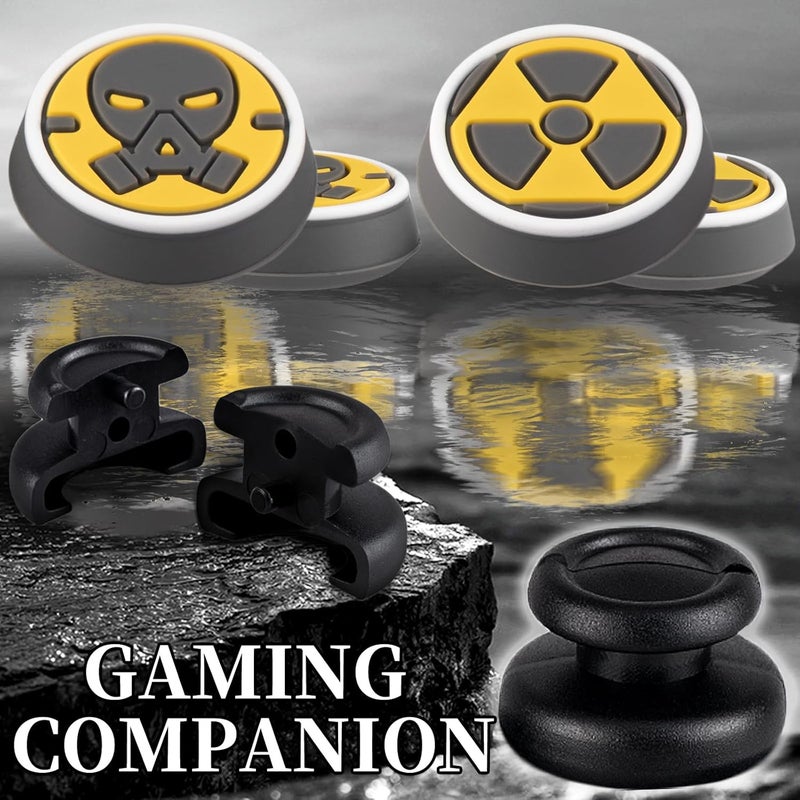 PlayRealm NO Falling Off Thumbstick Extender x 2 & Thumb Grip x 4 for PS5 & PS4 Controller (Fallout) - Image 2